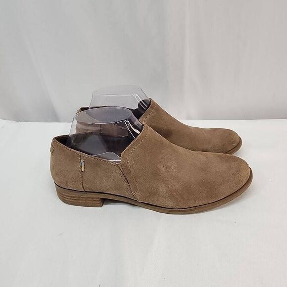 Toms Size 8 Shaye low ankle bootie in dusty gold suede western - Picture 3 of 9